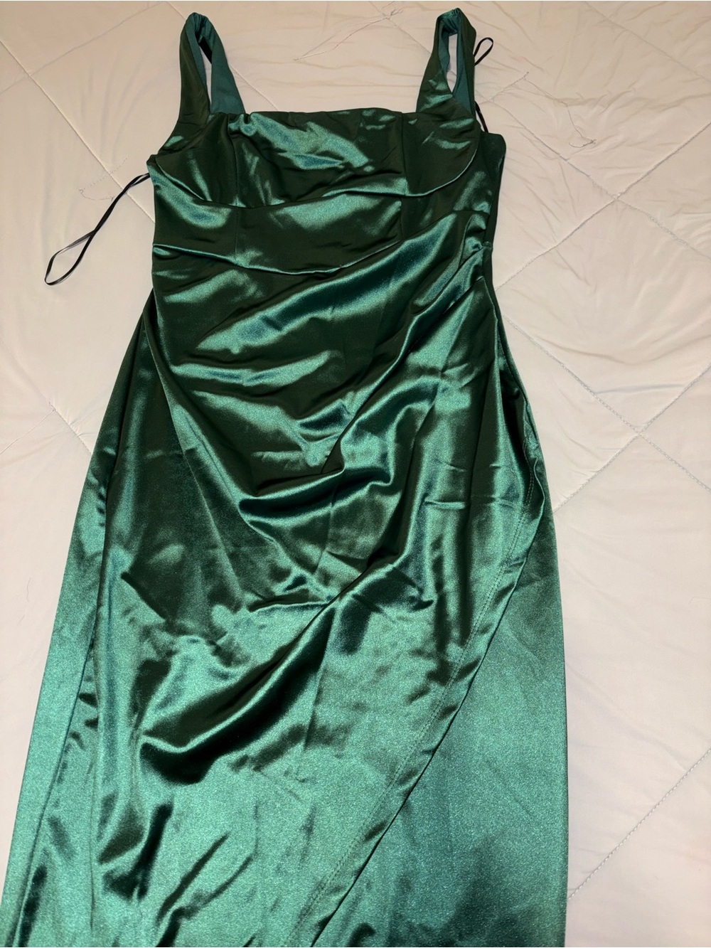 Emerald Green Formal Wrap Dress